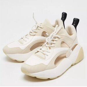 Stella McCartney Faux Leather And Faux Suede Eclypse Low Top Sneakers Size US7